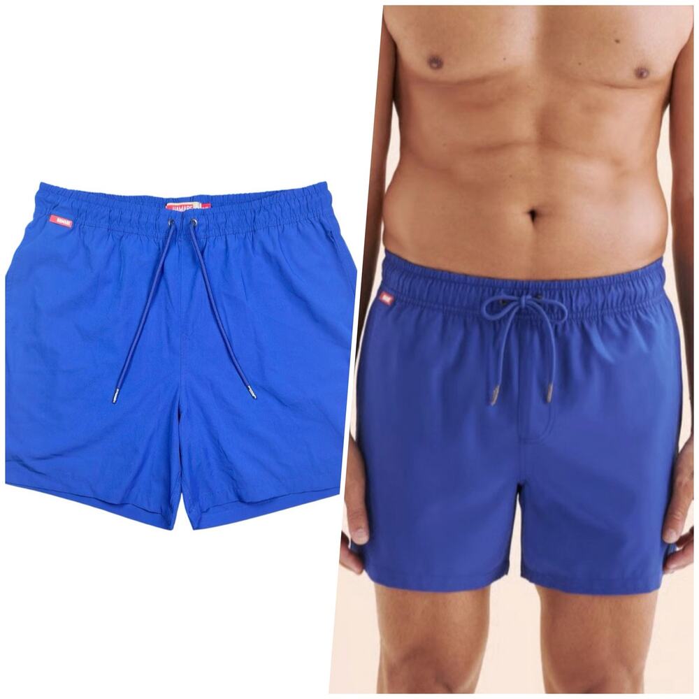 Hamabe | Men | Mazarine Blue Comfort Liner Volley Swim Trunks | Size XL